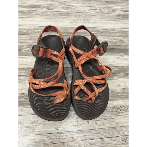 Chaco Strappy Womens Sandals Size 9 Orange Comfort Walking Shoes - Picture 5 of 9